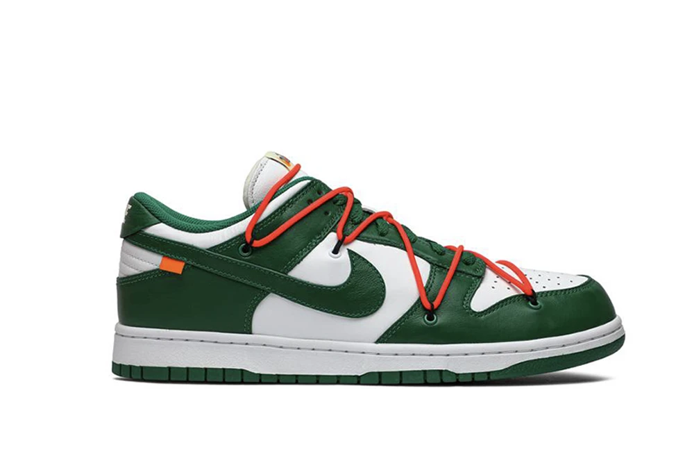 dunk low off-white pine green