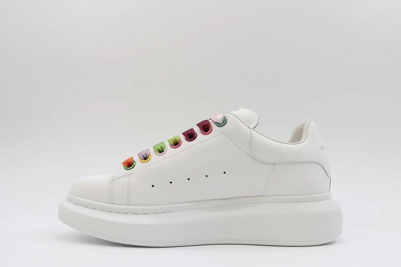 alexander mcqueen show leather platform trainers sneakers-rainbow replica