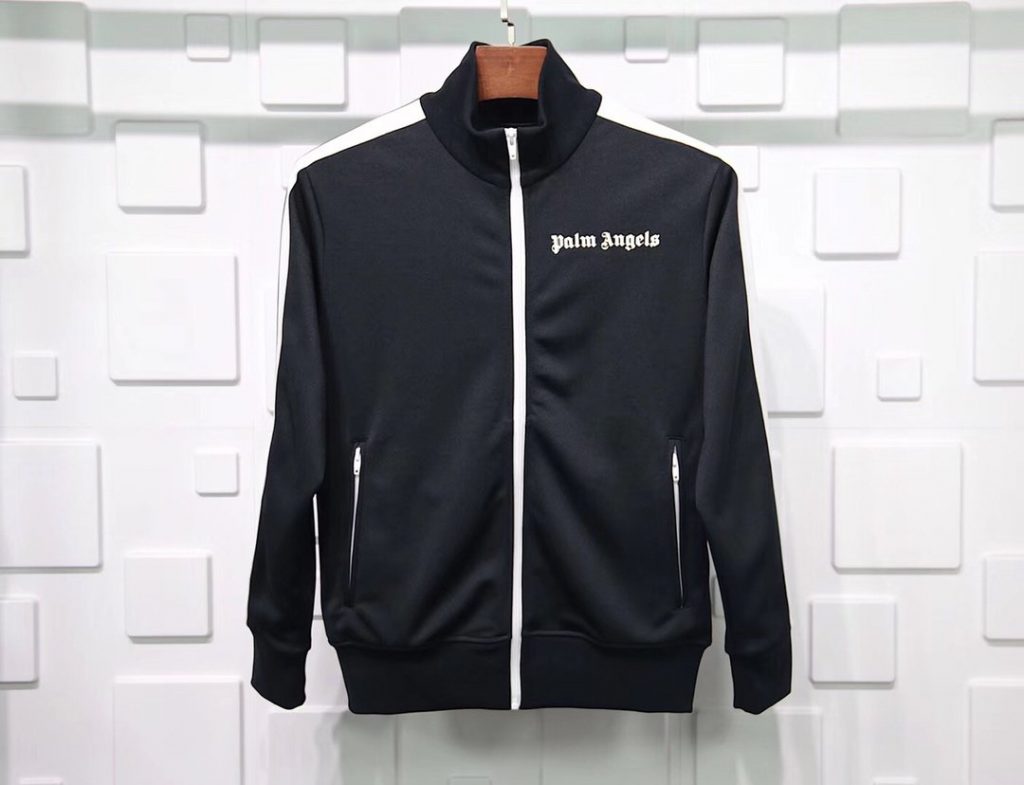 palm angels chenille track jacket-black