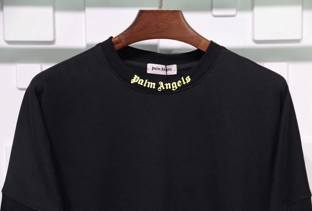 palm angels long sleeve mock neck tee