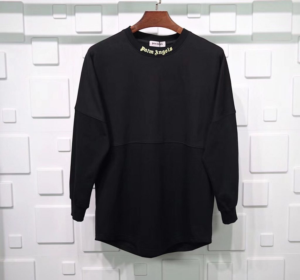 palm angels long sleeve mock neck tee