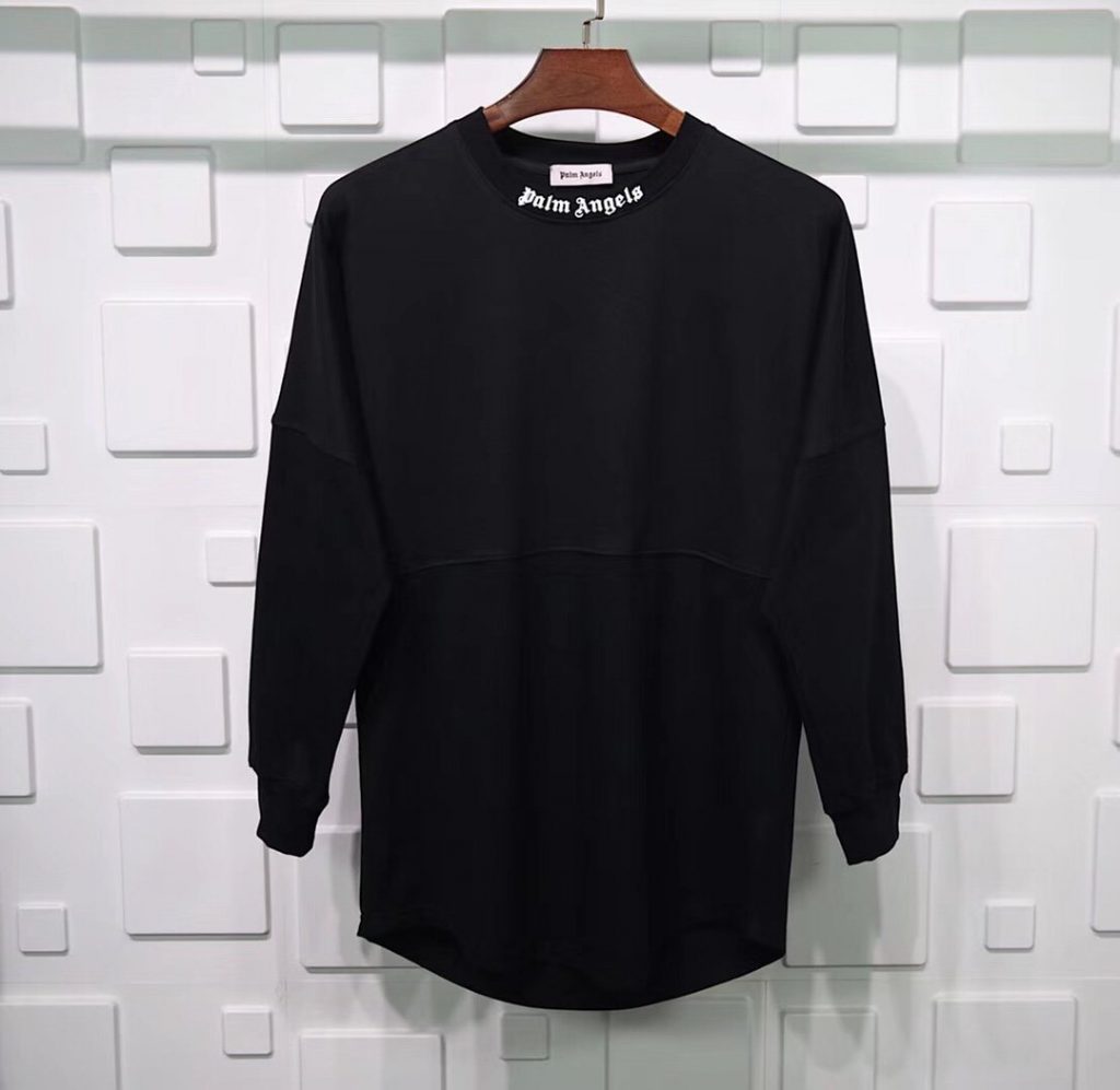 palm angels long sleeve mock neck tee