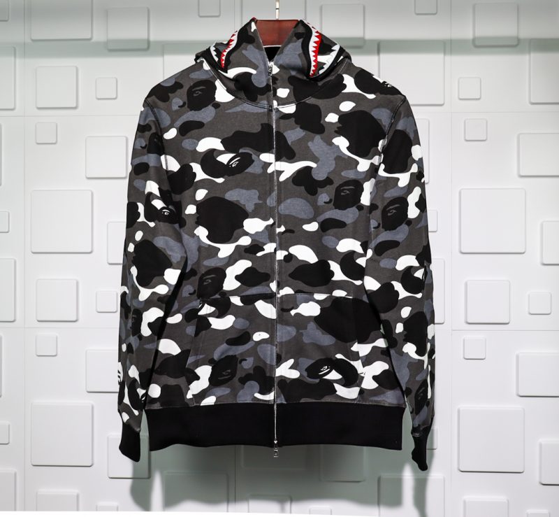 a bathing ape bape shark 1st camo hoodie replica