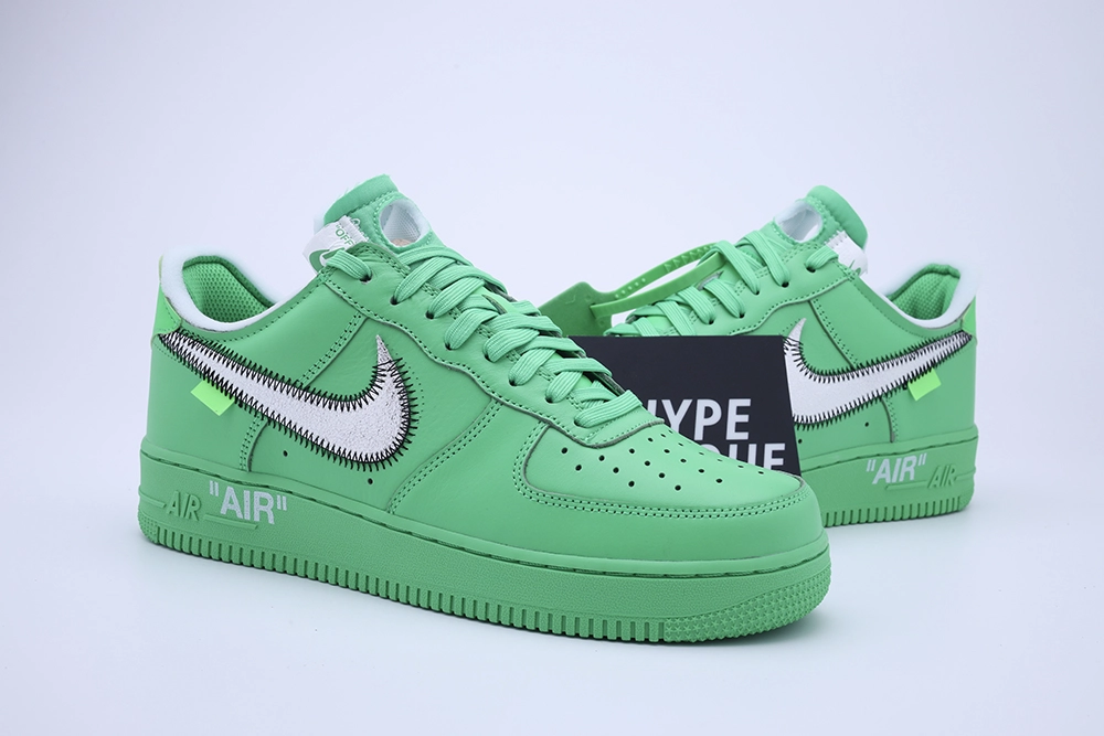 air force 1 low off-white light green spark quality replica