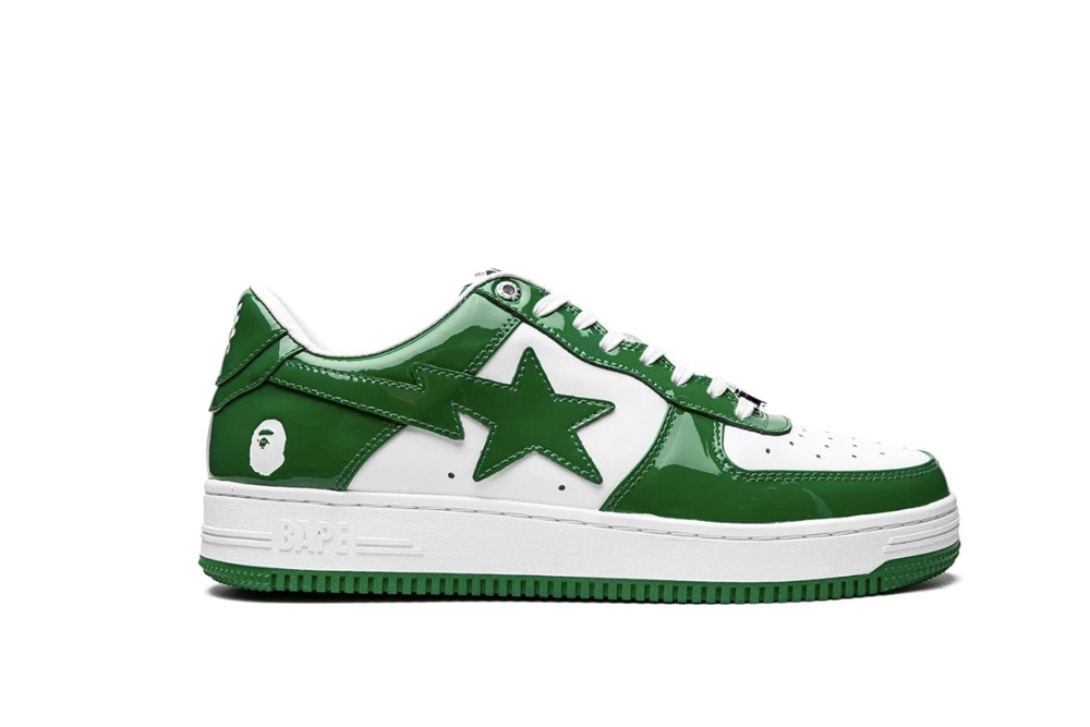 bapesta green white quality reps