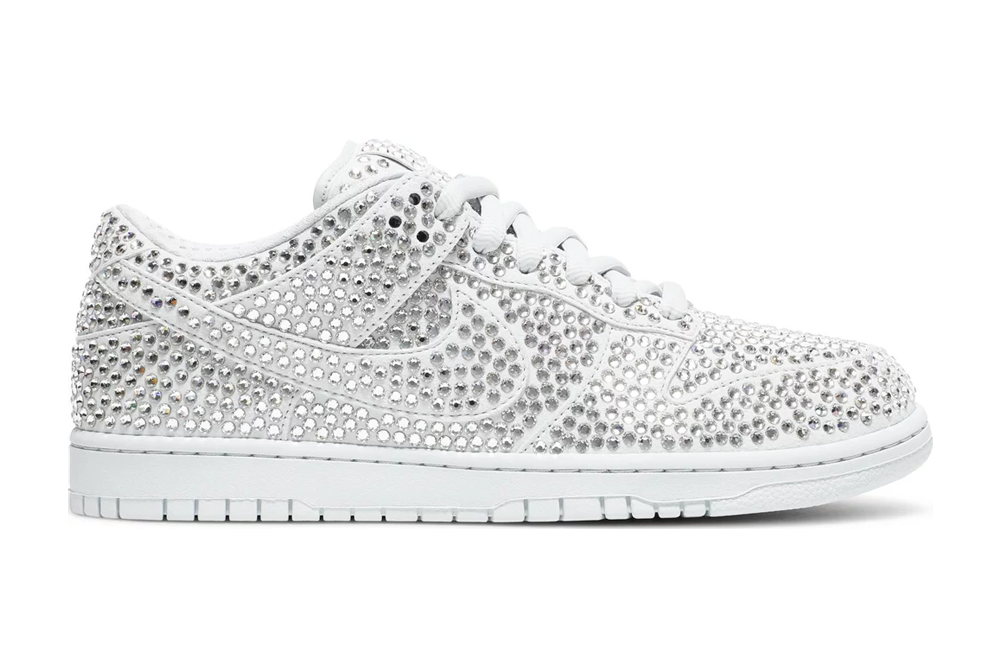 cpfm x swarovski x dunk low ‘pure platinum’ reps