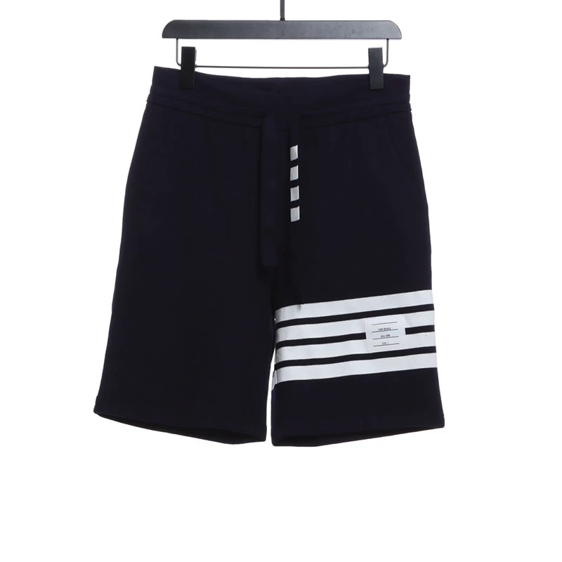 four-bar jacquard wool shorts