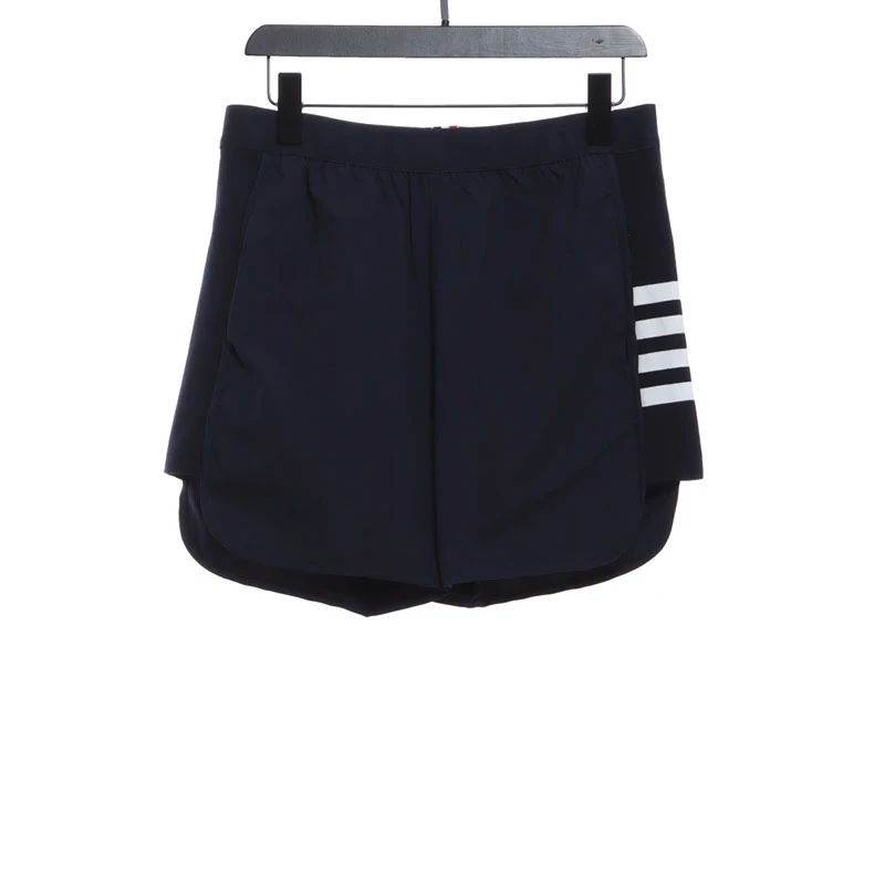 side ribbed four-bar quick-dry shorts