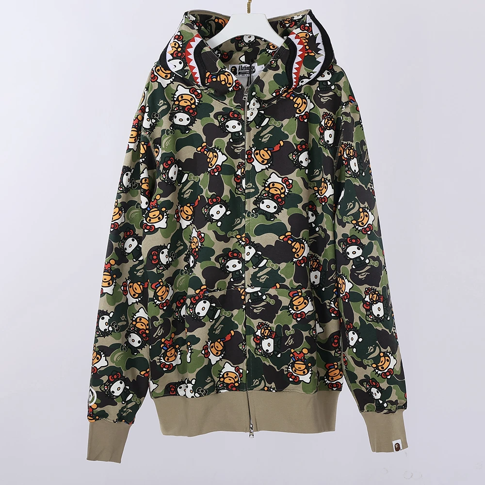 hello kitty x a bathing ape green hoodie