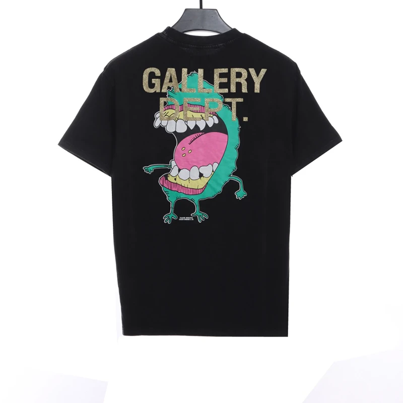 gallery dept distressed washed mouth monster t-shirt reps