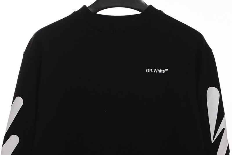 off white graffiti ekg printed sweatshirt replica