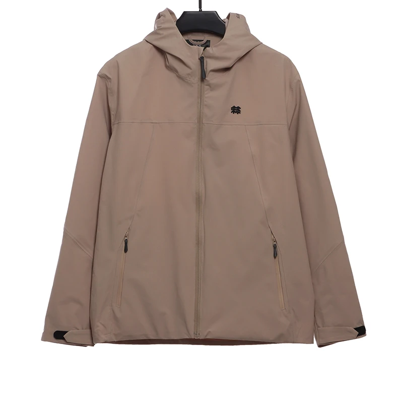 small label hooded jacket