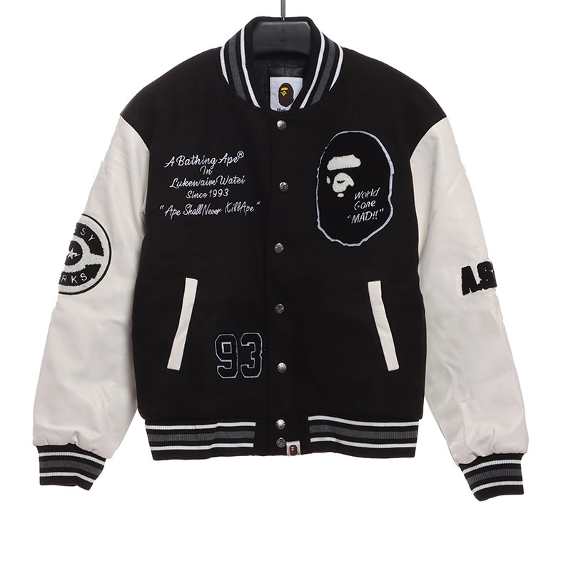 bape ape head baseball jacket reps