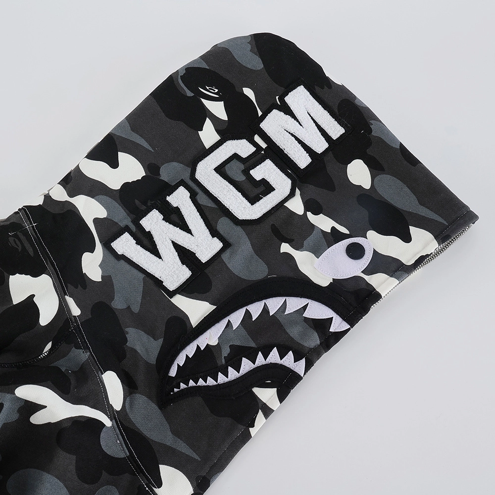 bape city camo half shark full zip hoodie