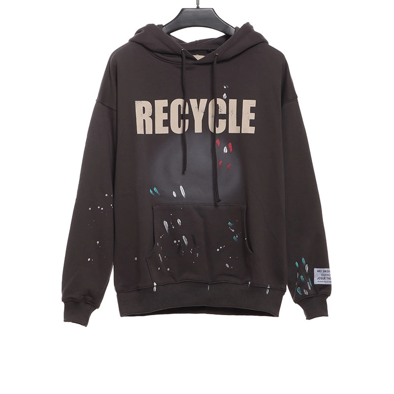 gallery dept distressed distressed lettering hoodie reps