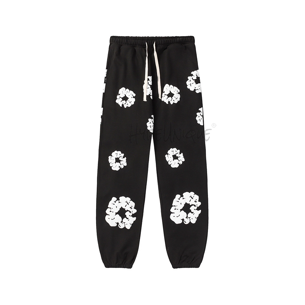 denim tears cotton wreath sweatpants ’black‘