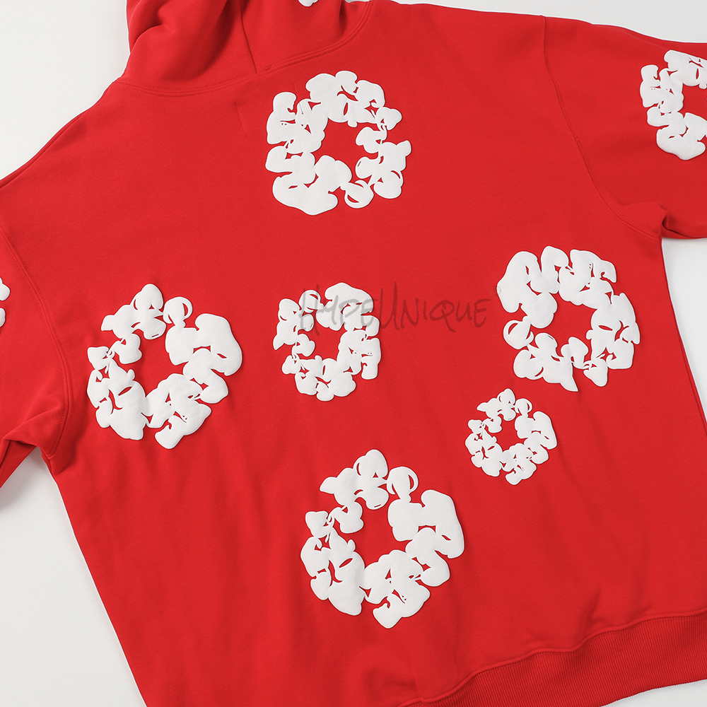 denim tears the cotton wreath sweatshirt red