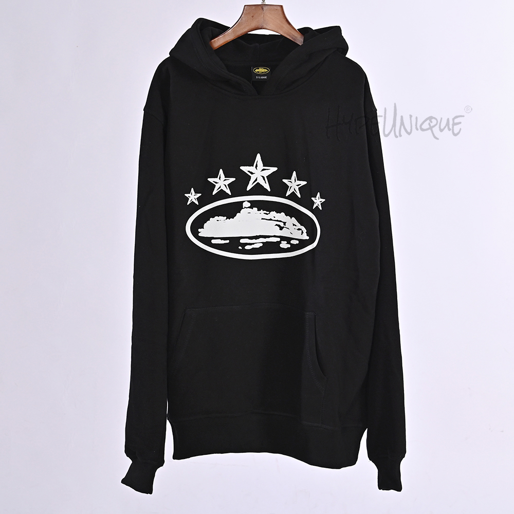 corteiz 5 starz alcatraz hoodie black reps