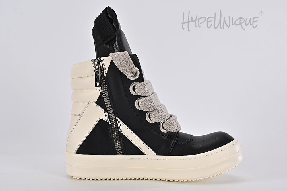 rick owens edfu geobasket ‘black milk’