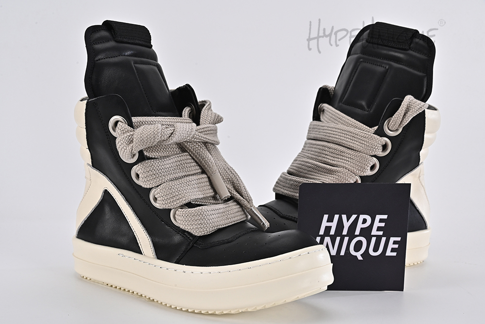 rick owens edfu geobasket ‘black milk’