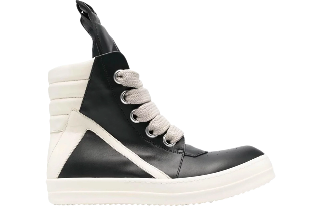 rick owens edfu geobasket ‘black milk’