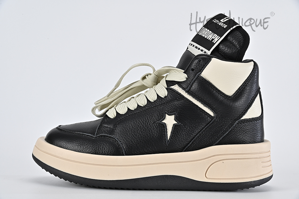 rick owens x turbowpn mid ‘black cloud cream’