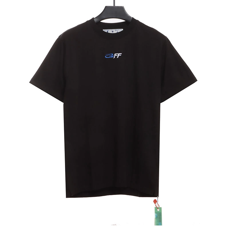 off white embroidered logo arrow slogan t-shirt reps