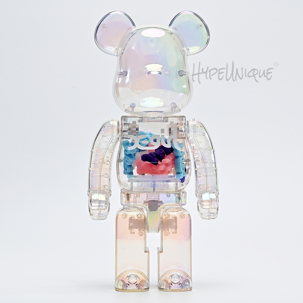 bearbrick x-girl iridescent 1000% & 400%