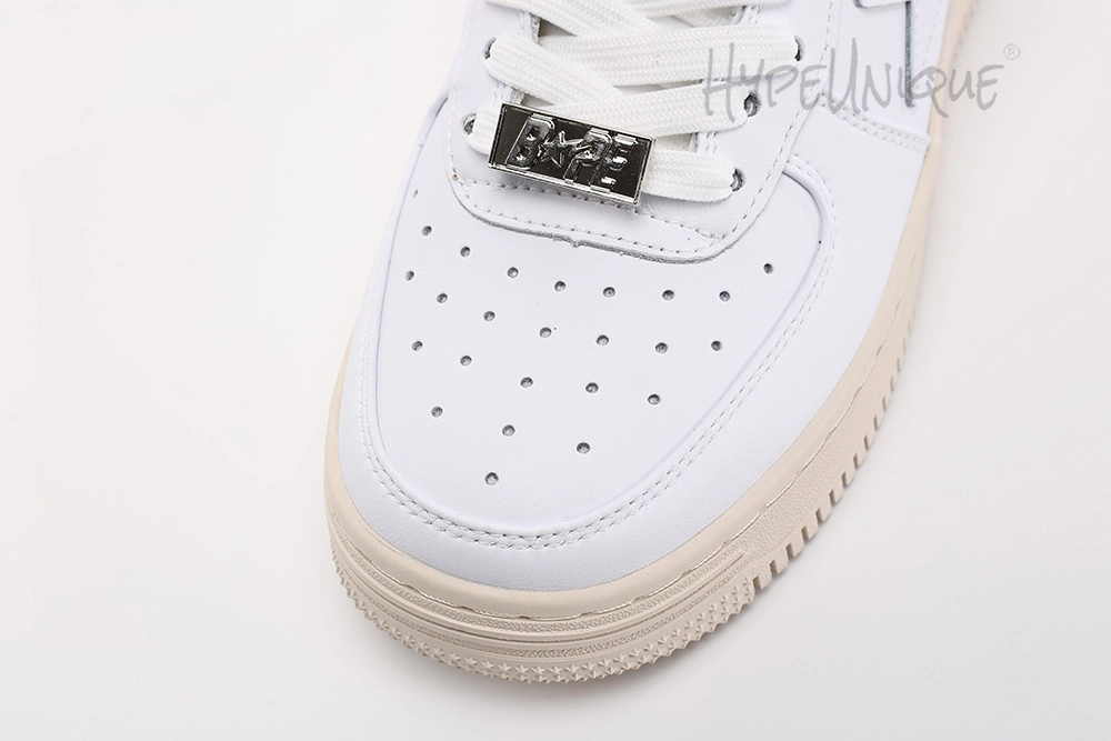 bapesta low ‘suede heel – white’ reps