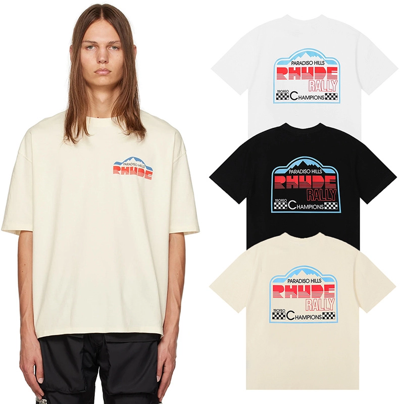 rhude paradiso rally print t-shirt reps