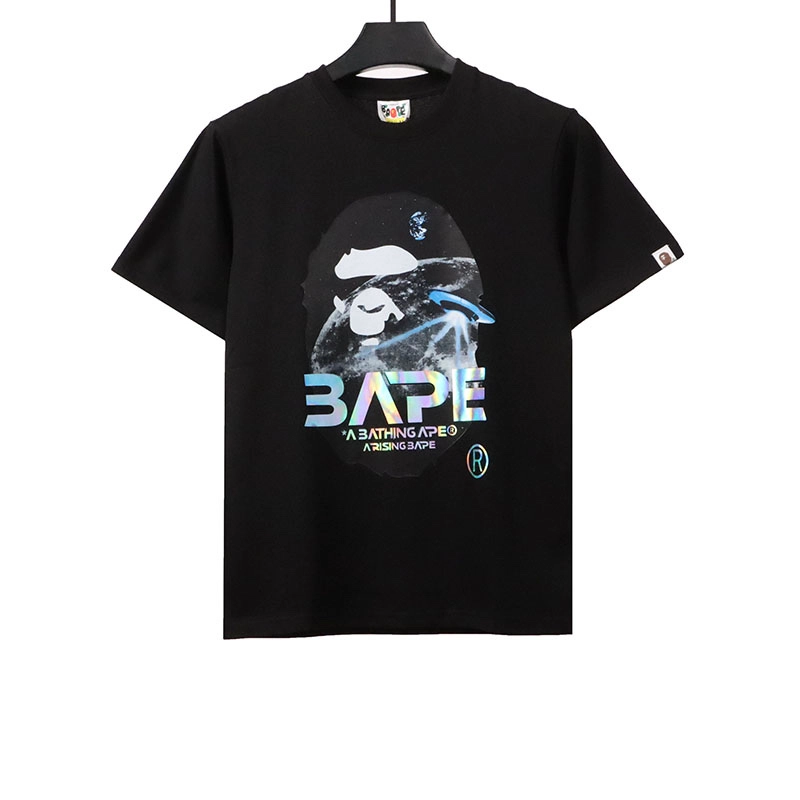 bape moon ape head print t-shirt