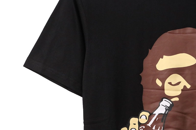 bape x coca-cola ape head print t-shirt