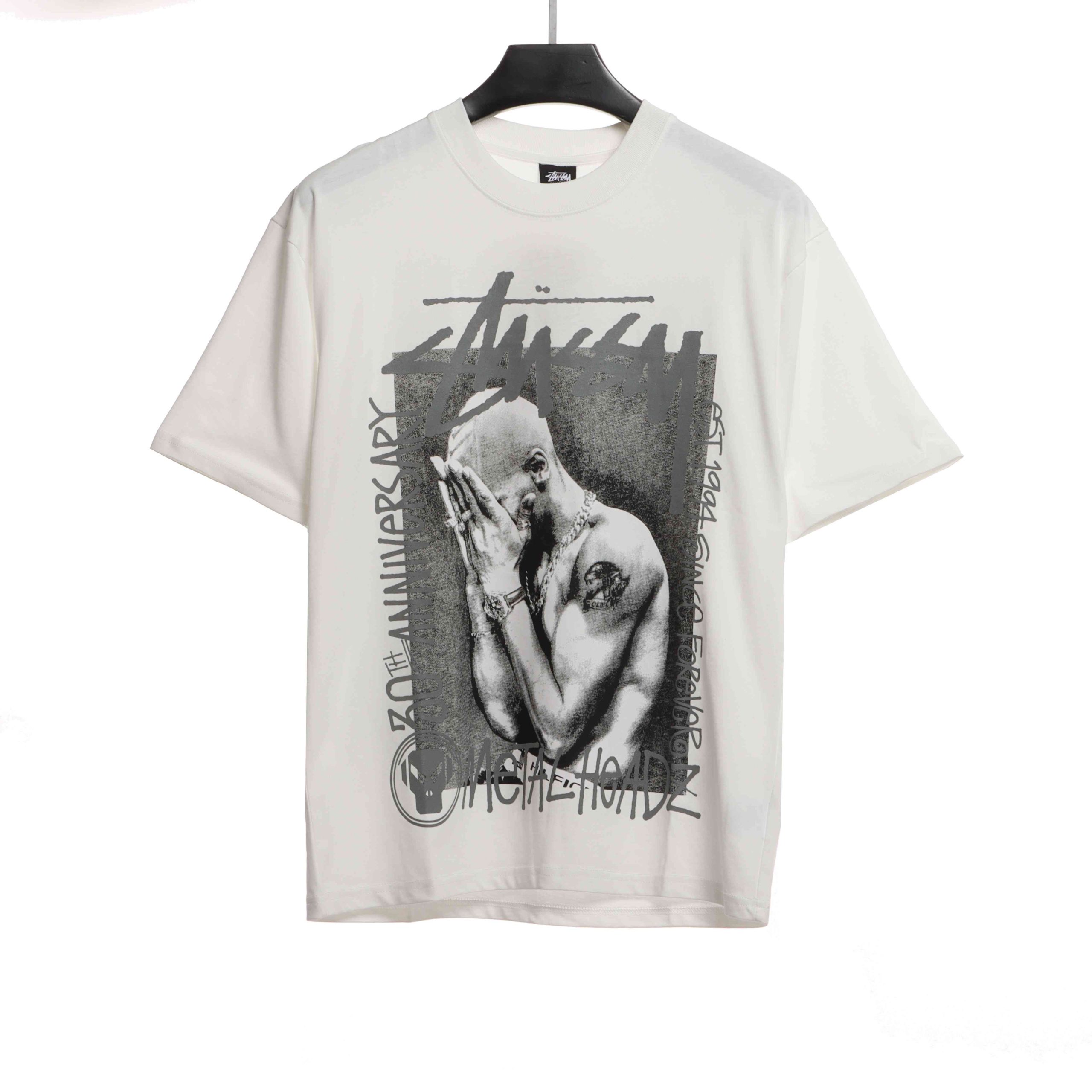 stussy character reflective print t-shirt rep