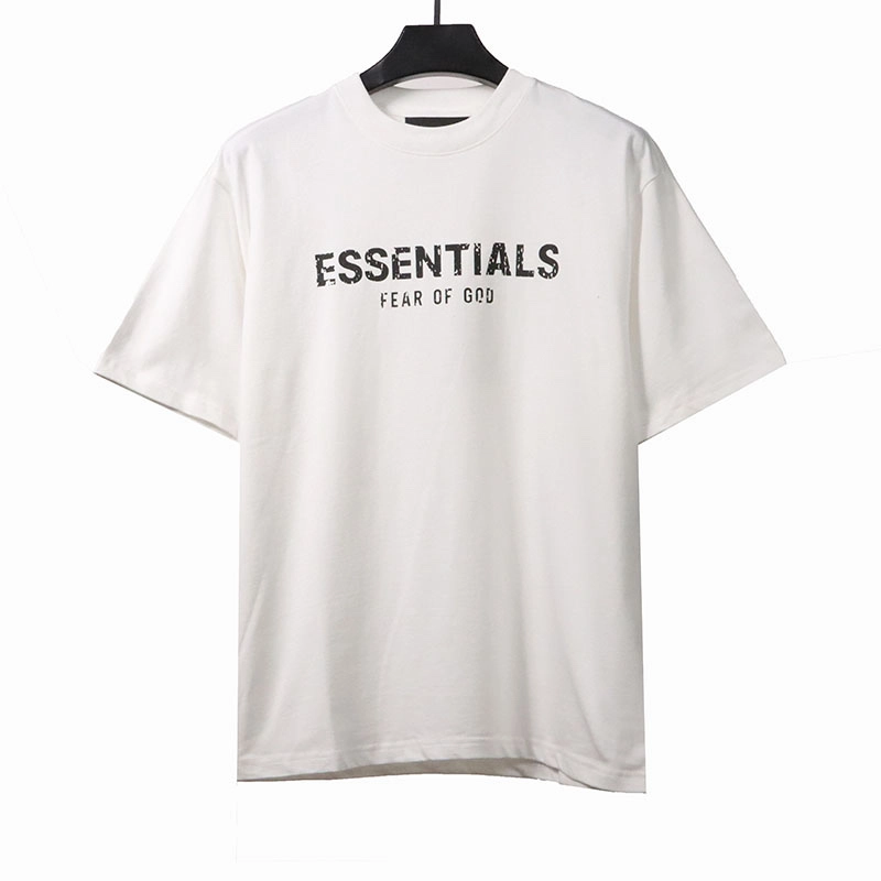 fear of god essentials damaged letter t-shirt