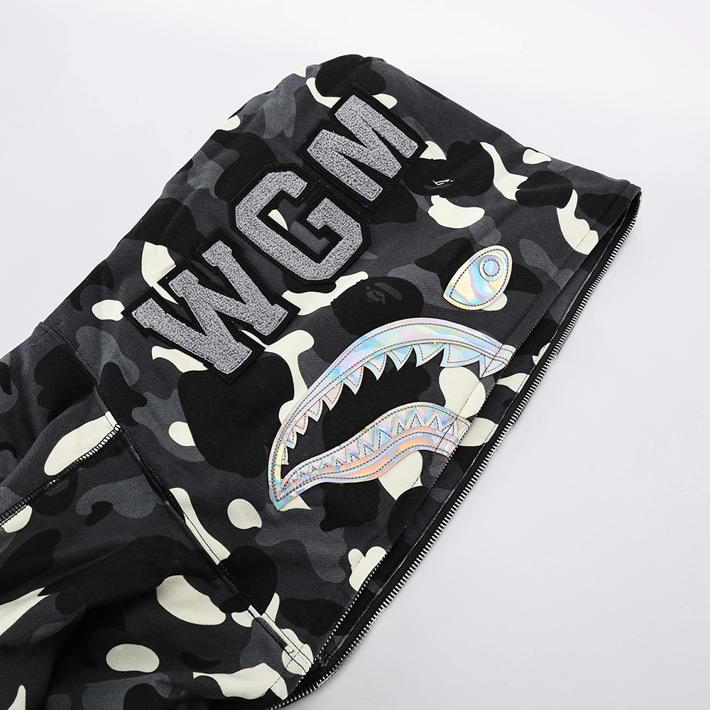 bape city camo shark full zip hoodie mens reps