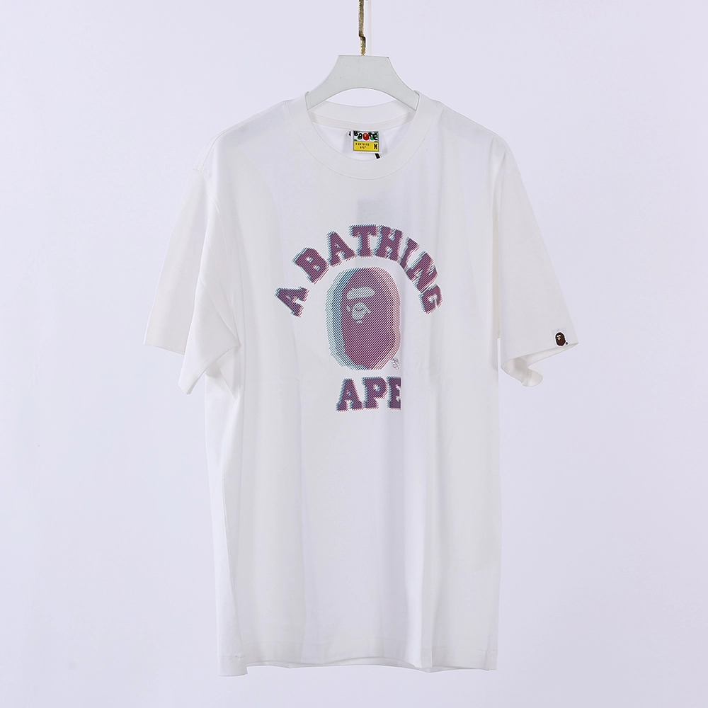 bape reflector noise college tee black/purple