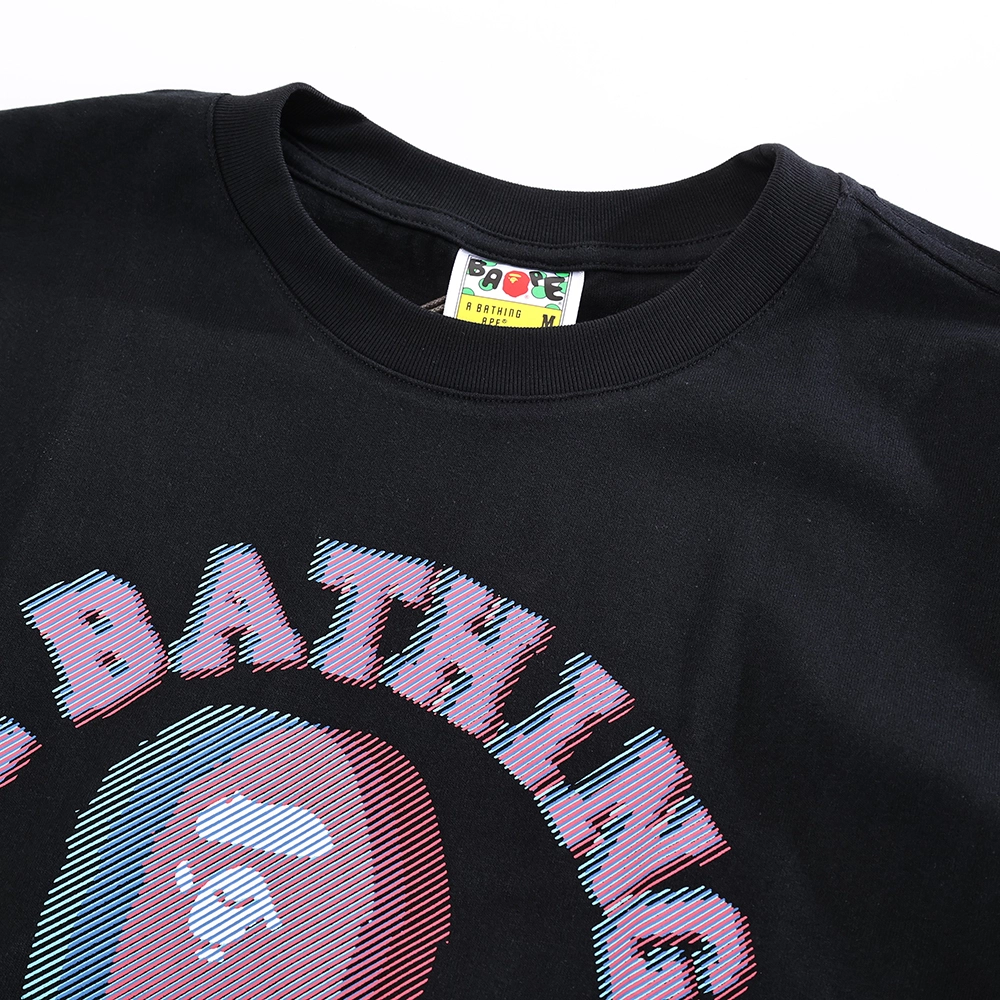 bape reflector noise college tee black/purple